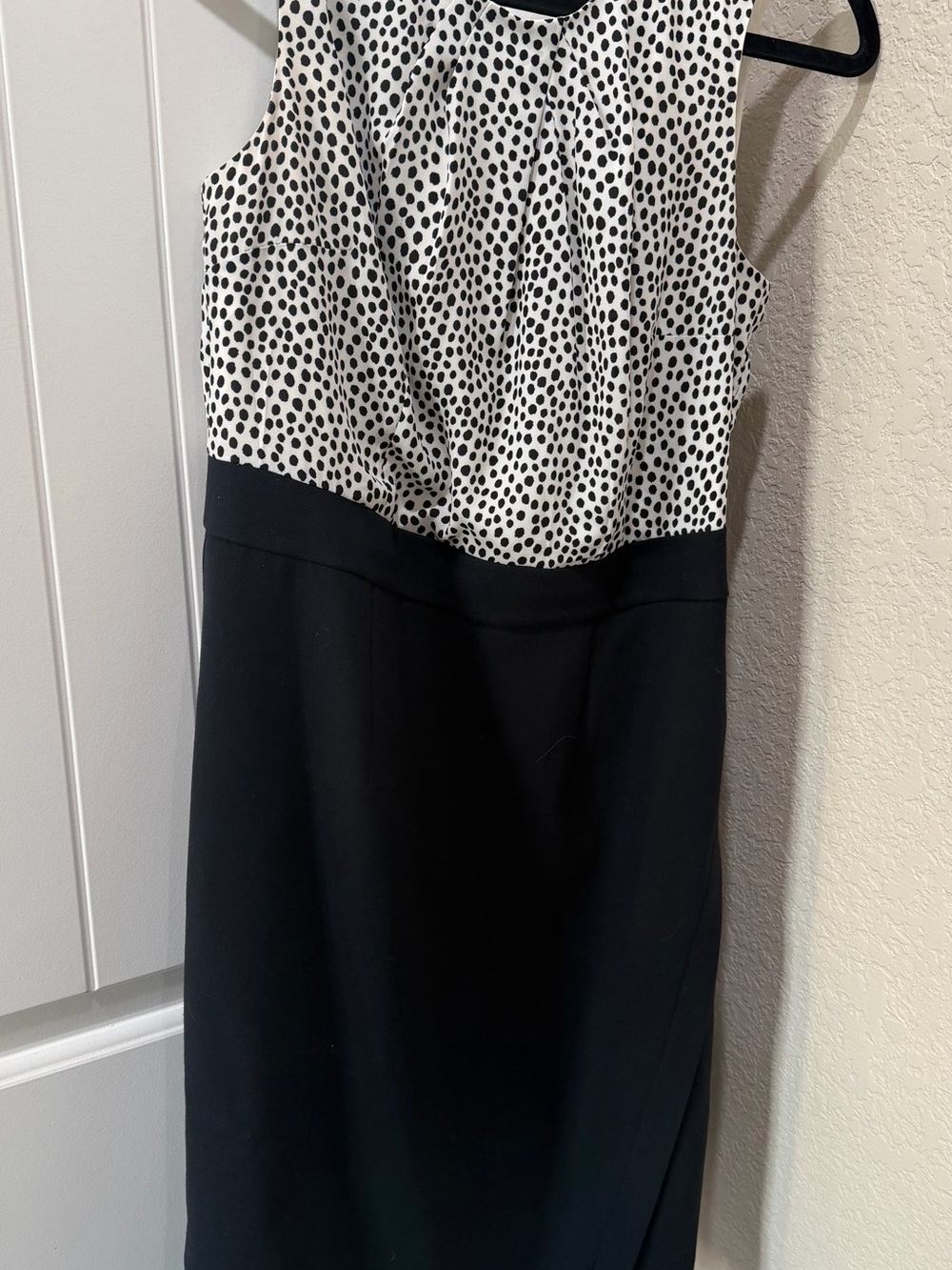 Talbots Black and White Polka Dot Sheath Dress